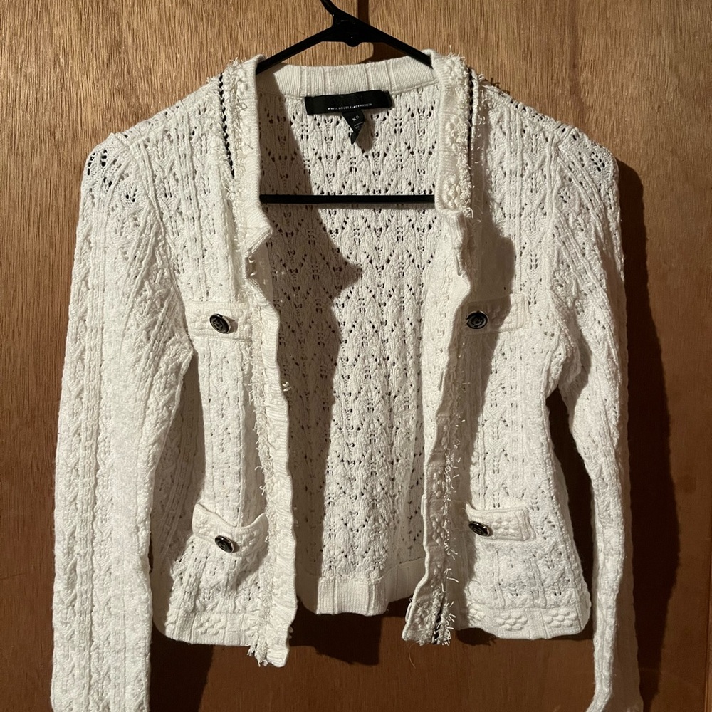 White House Black Market Ivory Knit Sweater